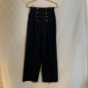Absolutely gorgeous vintage nautical trousers from Escada, dark navy, size 4